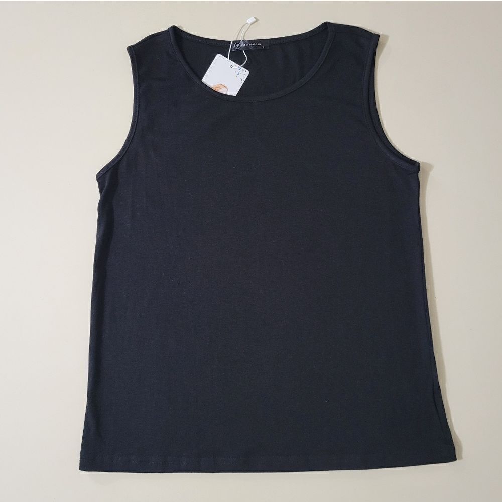 PrettyGarden Black Modern Shell Tank Top - Picture 3 of 12